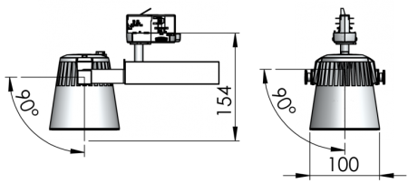 Трековый светильник Glider Mini LED 35W 4000K (с блоком управления DALI)