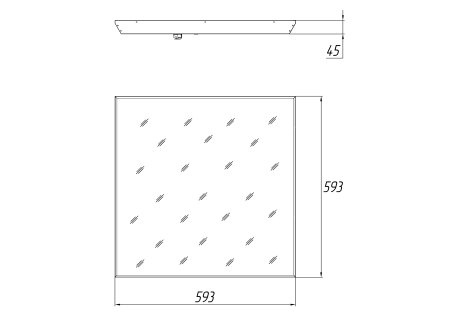 Встраиваемый офисный светильник ДВО01-35-001