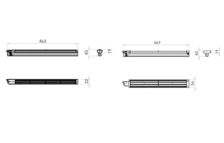 Трековый светильник Double 3000К